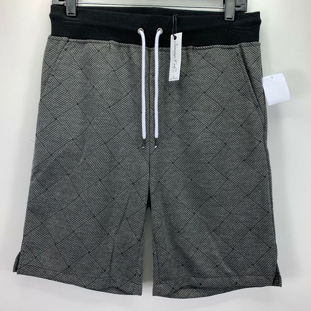 Sovereign Code Mens Woodson Elastic Drawstring Lounge Shorts Gray M